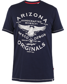 D555 Ashburton Arizona Originals Bedrucktes T-Shirt Navy